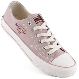 Sneakers med snøre til kvinder Big Star NN274239 lyserød