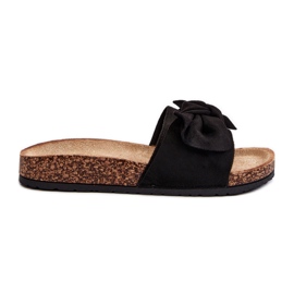 Flip-flops til kvinder med sløjfe, sort Ezephira