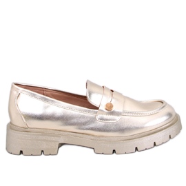 Sidney Gold platform loafers gylden
