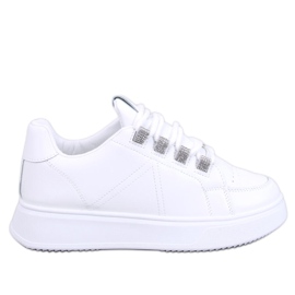 Sadri White sneakers med tykke snørebånd hvid