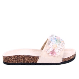 Korkflip-flops med Maliv Beige sten