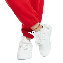 Hvide sneakers med Melilot stofindlæg