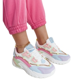 Flerfarvede platformssneakers med Rutf rhinestones flerfarvet