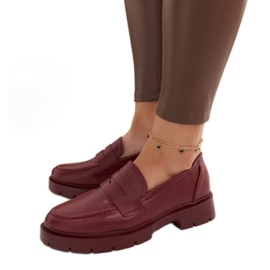 Burgundy Maybritt loafers rød