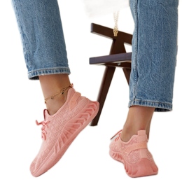 Pink Mira stof sneakers lyserød