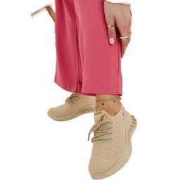 Beige stof sneakers Mira