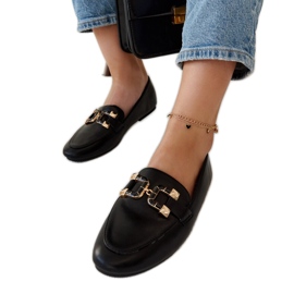 Sorte loafers med Comerio-spænde