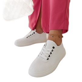 Hvide øko-læder sneakers fra Sandrine