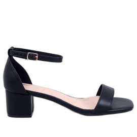 Bronx Black højhælede sandaler sort