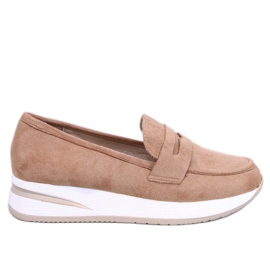 Pacifs Camel wedge loafers brun