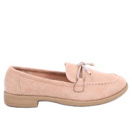 Saras Camel mokkasiner i ruskind til kvinder beige