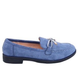 Saras Denim Blue mokkasiner i ruskind til kvinder blå
