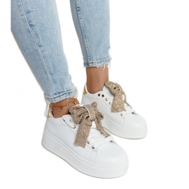 Hvide sneakers på høj platform Rensje
