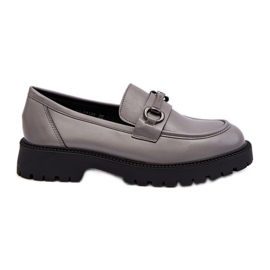 Vinceza Dame Eco Læder Loafers Grå Ledda
