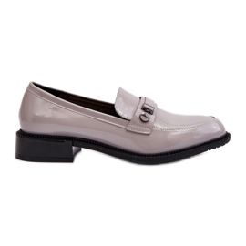 Vinceza Kvinders Patent Grå Loafers Nerilaja