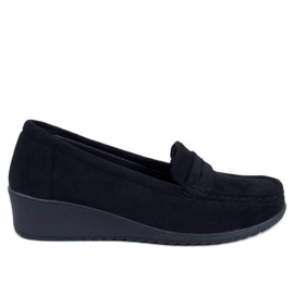 Vegar Black wedge loafers sort