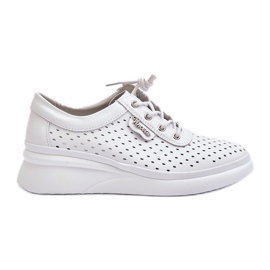 Vinceza Dame Læder Sports Sneakers Sko Hvid Brumia