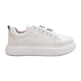 Vinceza Dame læder sneakers med dekorationer, hvid dysuri