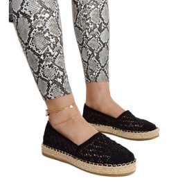 Sorte blonde espadriller på Samra platformen