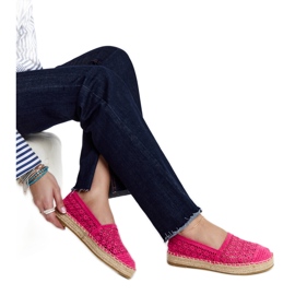 Mørke lyserøde blonde espadriller på Samra platformen