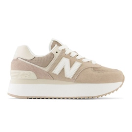 New Balance W WL574ZSM sko beige