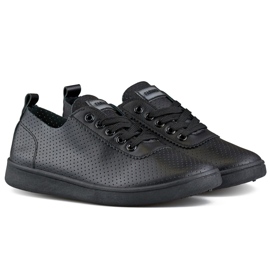 Sorte gennembrudte sneakers, gennembrudte sneakers til kvinder