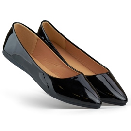Klassiske patent sorte ballet lejligheder, komfortable