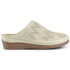 Kvinders sundhedsflip-flops med lukkede tæer beige