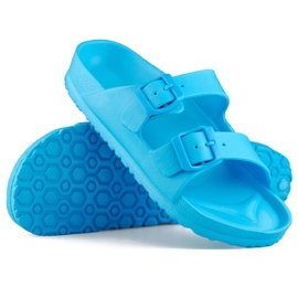 Blå flip-flops med to spænder