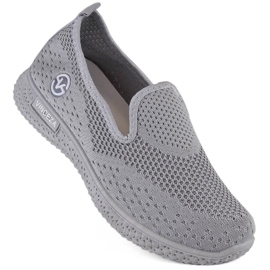 Grå slip-on sportssko til kvinder Vinceza 34602