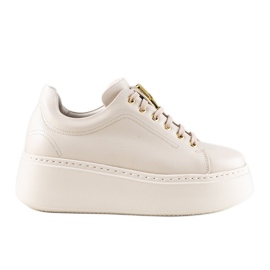Karino sneakers i beige læder