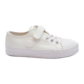 Læder Børne Velcro Sneakers Hvid Delmara