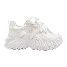Sneakers til kvinder med chunky sål, hvid Ellerai