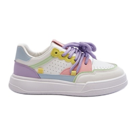 Øko lædersneakers til kvinder Multicolor Avanalis hvid