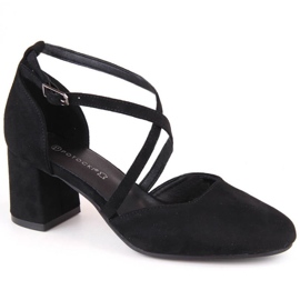 Potocki W SZ12341 WOL221A højhælede sandaler sort