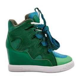 Wedge sneakers til kvinder Grøn Leoppa