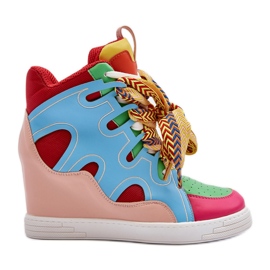 Kvinder Wedge Sneakers Multicolor Leoppa flerfarvet