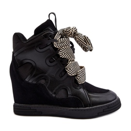 Wedge sneakers til kvinder Sort Leoppa