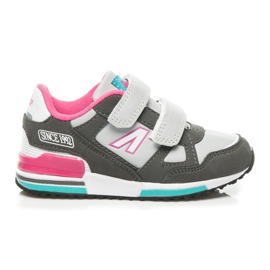 American Club Sneakers. Velcro grå