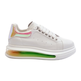 Sneakers i læder til kvinder GOE NN2N4029 Hvid