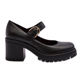 Zazoo 20166 Læder Pumps Sort