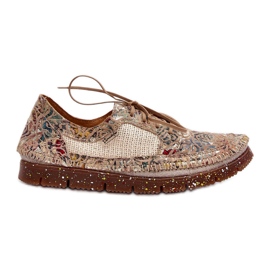 Mønstrede Damesko Maciejka 06347-04 Beige