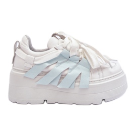 Zazoo 2F-7033 Sneakers på en massiv platform, blå