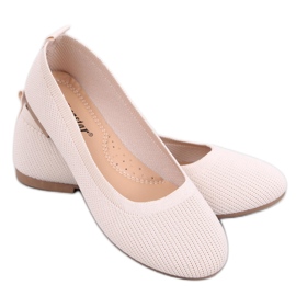 Cavaday Beige strømpeballerinaer