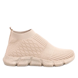 Dart Beige strømpe sportssko