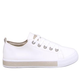 Runde hvidguld damesneakers