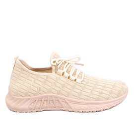 Barkes Beige strømpe sportssko