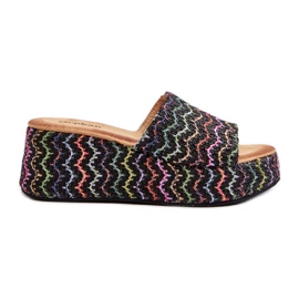 Kvinders sorte Vanarila Wedge flip-flops