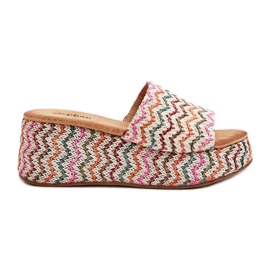 Wedge flip-flops til kvinder, hvid Vanarila