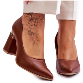 Lewski Shoes Læderpumper Lewski 3117 Brun